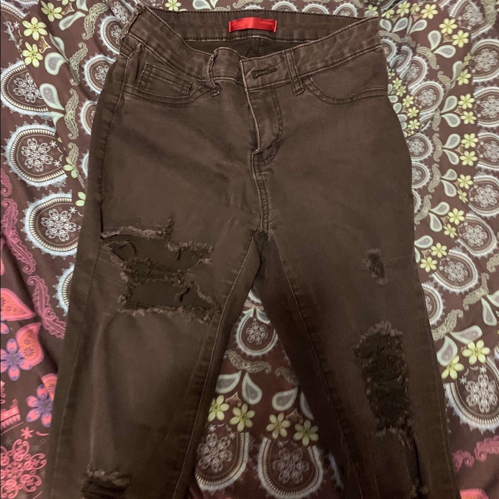 Black Ripped Jeggings